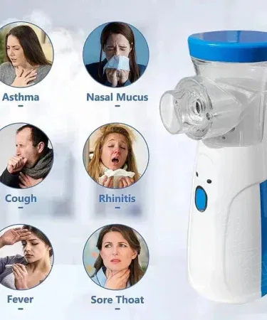Portable Mesh Nebulizer Machine – silent USB rechargeable handheld inhaler for kids and adults delivering fine mist therapy
