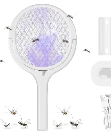 USB Electric Shock Mosquito Lamp Portable Handheld Fly Racket – USB rechargeable insect killer , imagecaption=Portable USB‑rechargeable mosquito lamp perfect for outdoor and indoor pest control ,