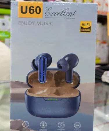 Air Buds U60 wireless earbuds with LED charging case , imagecaption=Air Buds U60 – Premium Bluetooth earbuds with Hi‑Fi sound and LED display ,