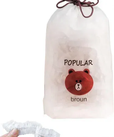 Disposable Food Cover Plastic Shopper Bags – transparent, durable, 100‑bag pack for groceries and food storage
