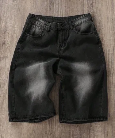 Men’s Premium Light Grey Denim Shorts – Casual Summer Half Pants for Men, perfect for summer wear, displayed on a plain background