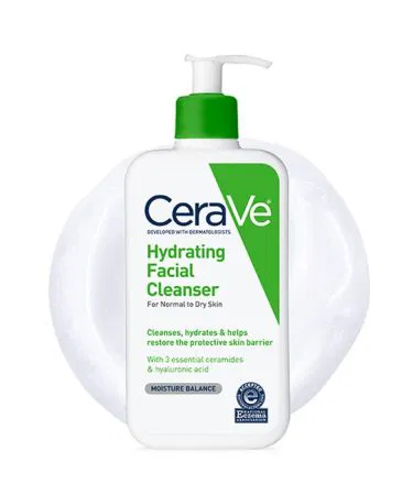 CeraVe Hydrating Face Wash 236ml – Gentle, fragrance‑free facial cleanser with hyaluronic acid, ceramides, and glycerin for dry skin, imagecaption=CeraVe Hydrating Face Wash – Moisturizing facial cleanser for normal to dry skin, perfect for daily use.