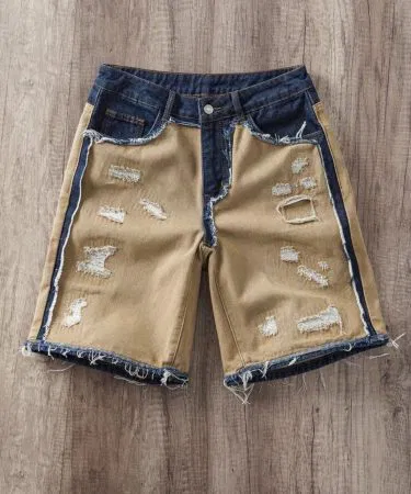 Men’s Premium Light Grey Denim Shorts – Casual Summer Half Pants for Men, imagecaption=Stylish light grey denim shorts for men – perfect summer casual wear,