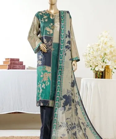 Elegant BinSaeed inspired ready‑to‑wear stitched suit – premium fabric, graceful print, available in solid, embroidered, and printed styles