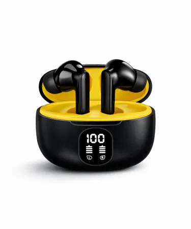 Stereo True Wireless AirPods – TWS Bluetooth Earbuds with Deep Bass & HD Sound, compact charging case, ergonomic design, perfect for music, calls and gaming.