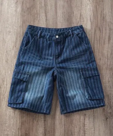 Men’s Premium Light Grey Denim Shorts – Casual Summer Half Pants for Men, perfect for hot weather and everyday wear in Pakistan