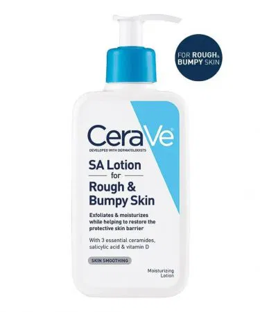 CeraVe SA Lotion Moisturizer 237ml – lightweight, non‑greasy exfoliating body lotion for rough and bumpy skin