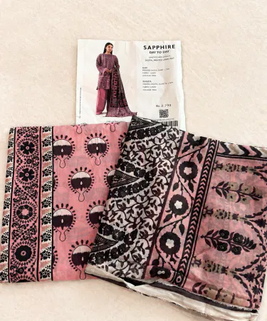 Sapphire 2pc lightweight lawn suit with floral printed shirt and matching dupatta, perfect for hot weather