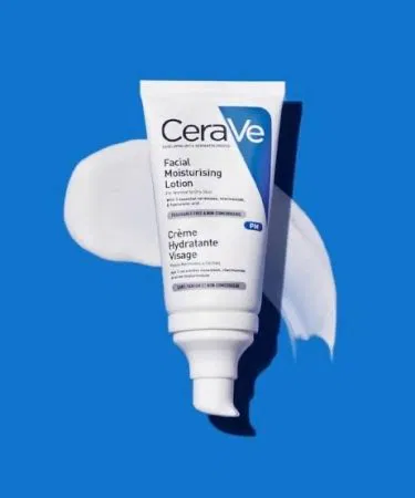 CeraVe Facial Moisturising Lotion PM 52ml – oil‑free, fragrance‑free, non‑greasy night moisturizer for dry, oily and sensitive skin, packaged in a sleek white tube.