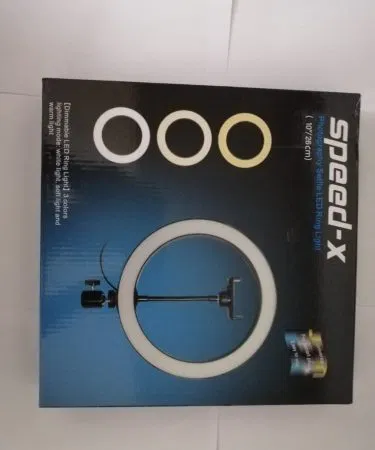 26cm LED Studio Camera Ring Light with Mobile Holder – portable lighting for photography and video, imagecaption=Compact 26 cm LED ring light with adjustable brightness, color temperature, and built‑in mobile holder – ideal for vloggers, makeup artists, and photographers.