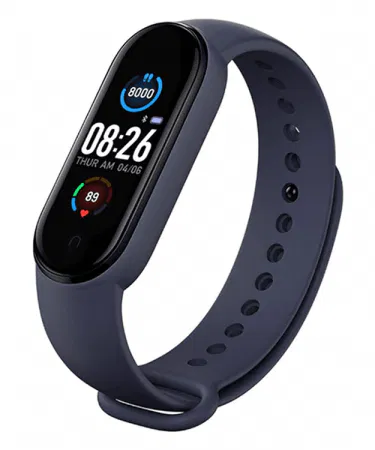 New M5 Smart Band Fitness Tracker smartwatch bracelet with heart rate and blood pressure monitoring, sleek waterproof design