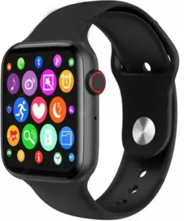 Smart Watch W26 Plus with alloy case, silicone band, magnetic charger and TWS earbuds displayed on a wrist
