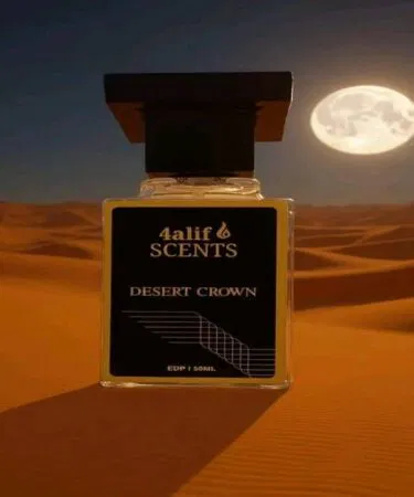 Men's Desert Crown 50ml Oriental long-lasting perfume with cardamom, rosemary, patchouli, vetiver.