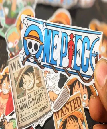 One Piece Luffy and Zoro anime stickers set of ten premium quality unisex Pakistan