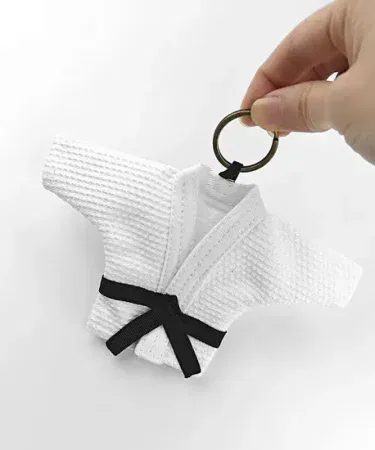 White blue premium unisex Judo Karate Gi keychain pendant for martial arts fans in Pakistan