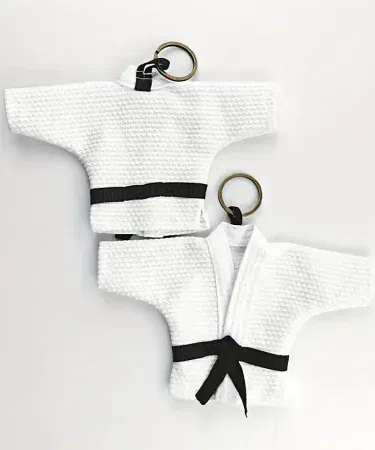 White blue premium unisex Judo Karate Gi keychain pendant for martial arts fans in Pakistan