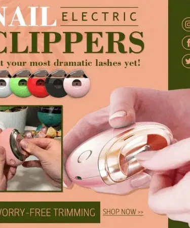 Automatic electric nail clipper USB rechargeable silent trimmer for adults babies sold in Pakistan