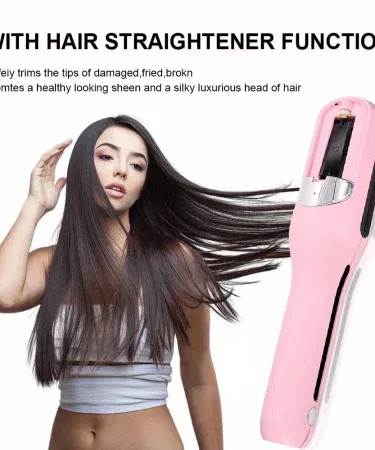 Cordless split end hair trimmer USB rechargeable pink portable women grooming tool sold in Pakistan