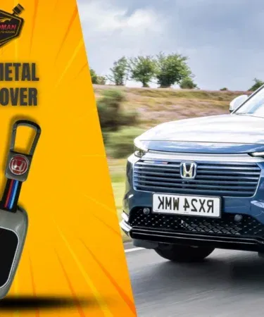 Premium metal zinc key cover and keychain for Honda HR-V 2013-2025 by AutoManPK, sold in Pakistan.