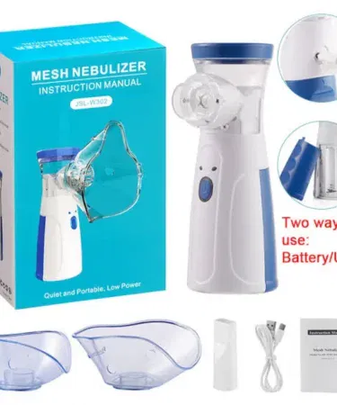 Mesh portable nebulizer machine silent rechargeable mini inhaler for kids adults Pakistan