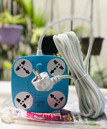 Three socket copper extension lead five meter length with three USB ports sold in Pakistan