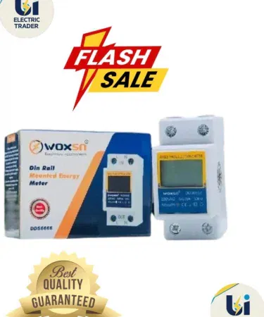 Woxsn DDS528L single phase digital energy meter featuring LCD display and DIN rail mount Pakistan