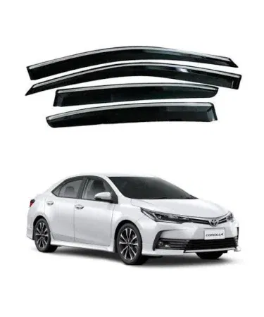 China Chrome Air Press Air Visor for Toyota Corolla 2015 to 2022 models in Pakistan