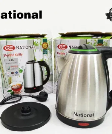 2 liter stainless steel cordless electric kettle with egg boiler and steamer sold in Pakistan