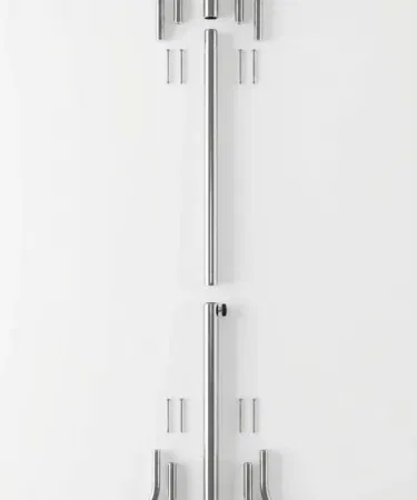 Rotating heavy duty stainless steel circular clothes rack with 48 hanger capacity and stable base