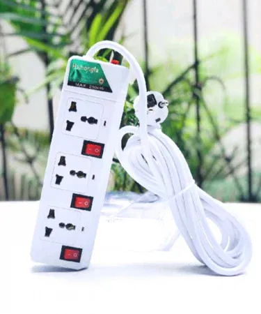 3-socket extension lead with 3m copper wire and surge protection sold in Pakistan
