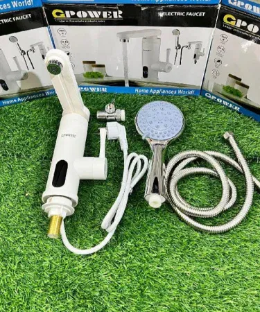Vitamax instant electric water heater tap with digital display and shower head sold in Pakistan