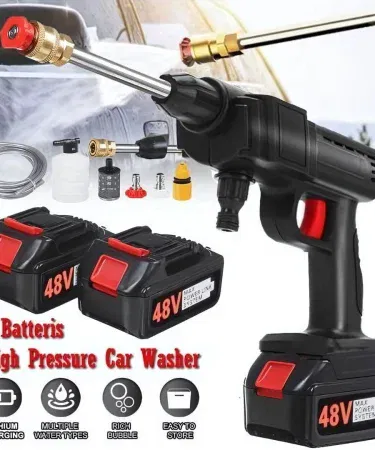 48V cordless high pressure car washer gun handheld portable rechargeable battery cleaner sold in Pakistan