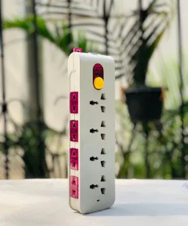 Durable multi purpose nine socket extension box power outlet for home use in Pakistan