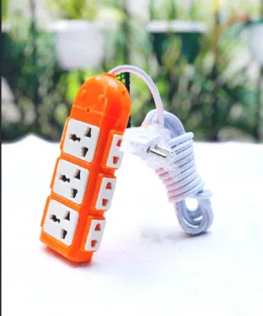 Nine socket electric extension board with long cable and copper wire sold in Pakistan