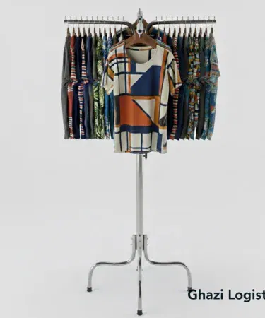 Rotating heavy duty stainless steel circular clothes rack with 48 hanger capacity and stable base