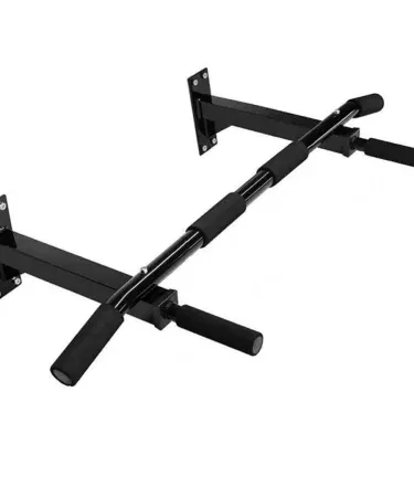 Heavy duty black steel multi-grip wall mounted pull up bar home gym Pakistan
