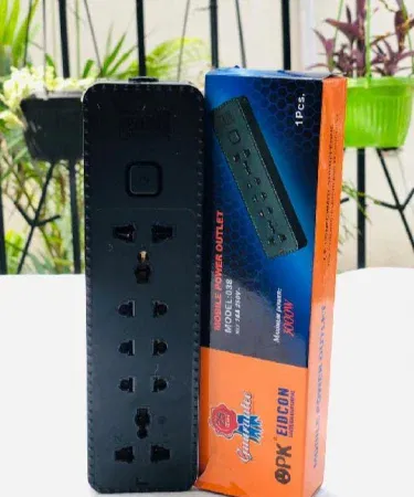 Heavy duty 3 socket extension box 3000W capacity power strip sold in Pakistan