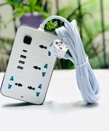 Extension lead with USB Type-C ports and switch 2m 3m cord sold in Pakistan