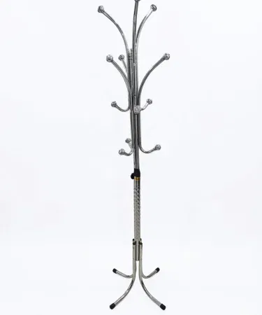 Premium heavy duty stainless steel standing coat rack with spiral etched design sold in Pakistan