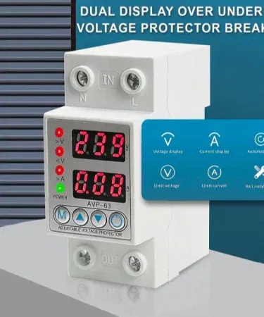 Muhafiz 80A adjustable single phase over under voltage and ampere protector for Pakistan