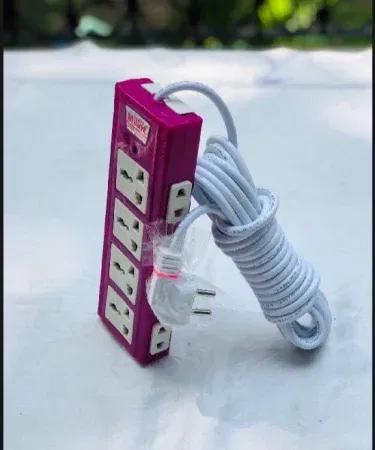 Three Shoo extension board with 12 sockets and 18 feet copper wire for Pakistan