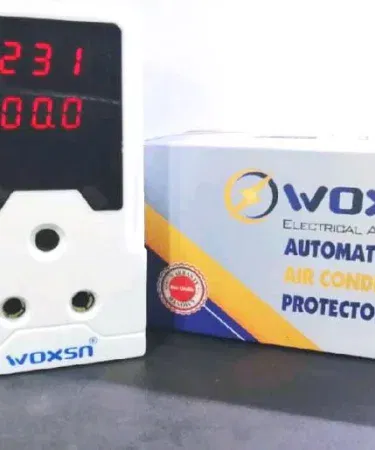Woxsn 30A digital AC power protector with volt ampere temperature meter sold in Pakistan