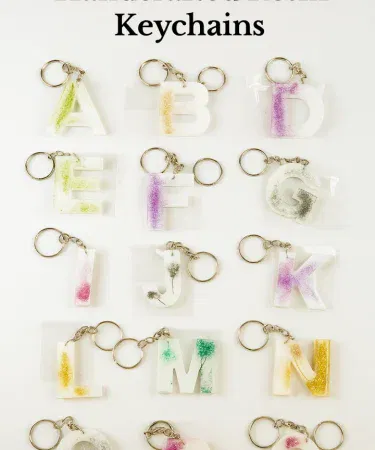 Custom resin glitter alphabet letter keychain keyring cute gift sold in Pakistan
