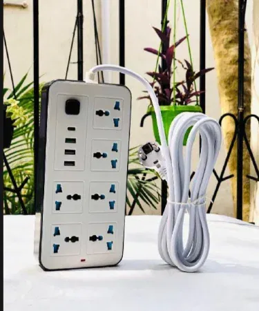Six socket power strip with USB Type-C ports and heavy duty copper wire for Pakistan