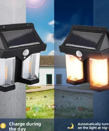 Solar tungsten filament outdoor waterproof wall lamp motion sensor garden light sold in Pakistan