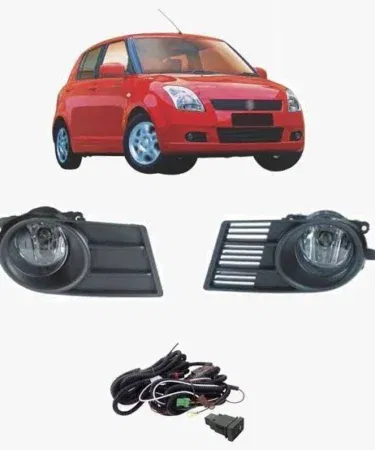 DLAA fog lights for Suzuki Swift 2010-2018 models, enhancing visibility for Pakistani roads.