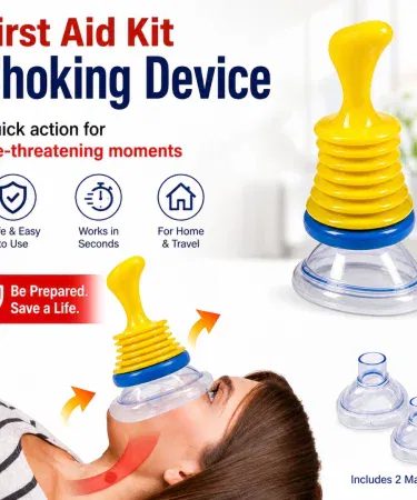 Portable anti choking airway suction device with adult and child masks sold in Pakistan