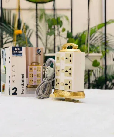 Heavy duty vertical 12-way extension lead with USB ports 3m wire sold in Pakistan