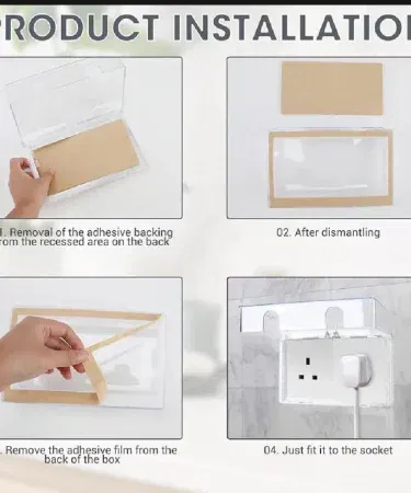 Clear waterproof ABS switch socket cover six by three inches home kitchen Pakistan
