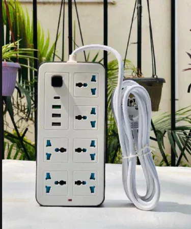 Six socket power strip with USB Type-C ports and heavy duty copper wire for Pakistan